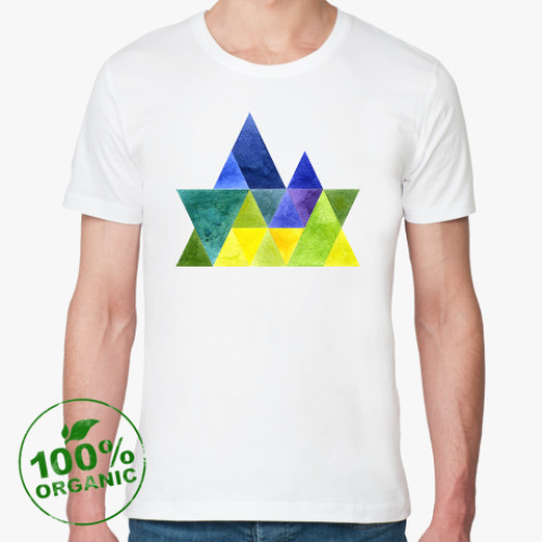 Футболка из органик-хлопка с принтом Весна в горах