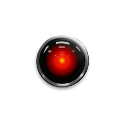 Значок 25мм с принтом  'HAL 9000'