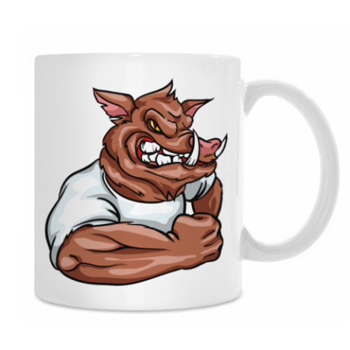 Кружка с принтом Кабан