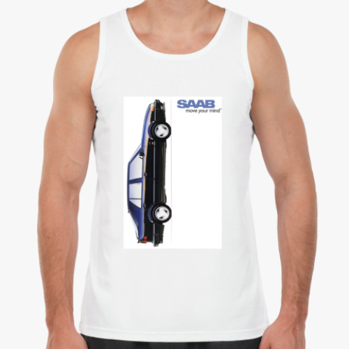 Майка с принтом saab 9000