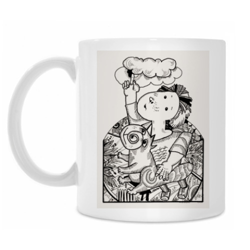 Кружка с принтом Пальцем в небо