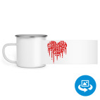 Кружка металлическая белая (круговая запечатка)