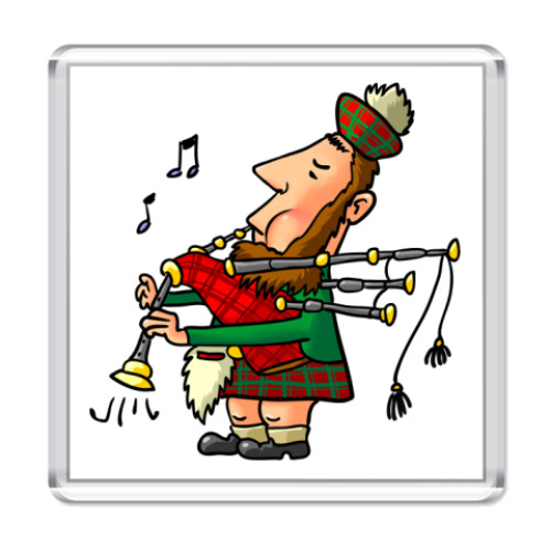 Магнит с принтом Волынщик