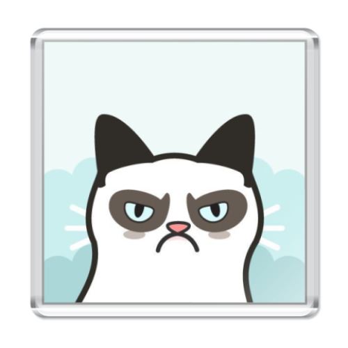 Магнит с принтом Grumpy Cat