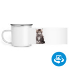 Кружка металлическая белая (круговая запечатка)