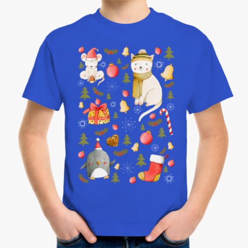 Детская футболка с принтом Happy New Year