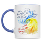 Двухцветная кружка Плохая и хорошая девочка