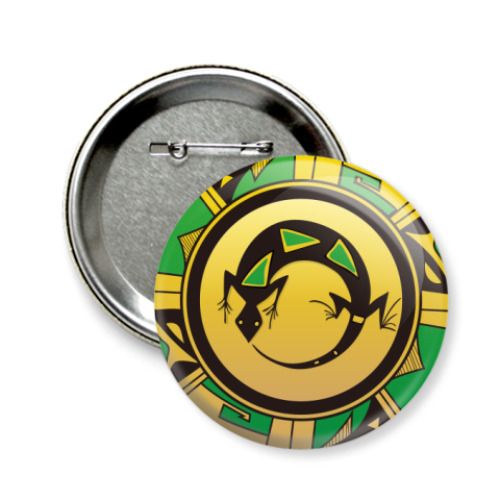 Значок 58мм с принтом Lizard