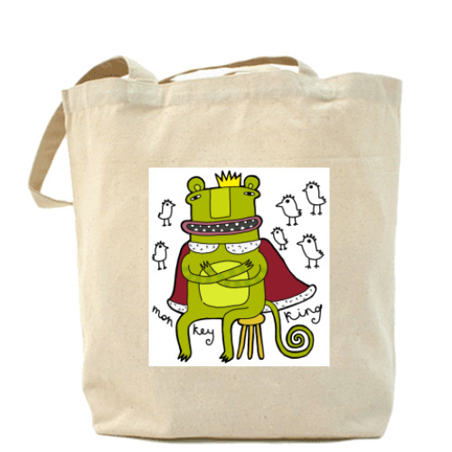 Сумка шоппер с принтом обезьяна