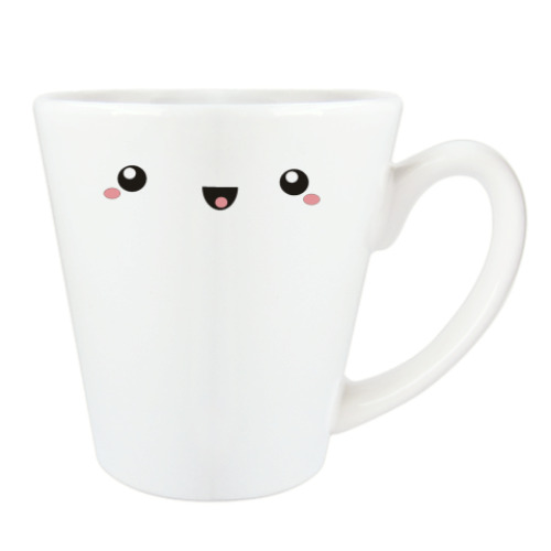 Чашка Латте с принтом Кавай