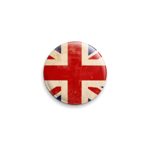 Значок 25мм с принтом  british flag
