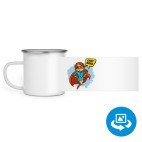 Кружка металлическая белая (круговая запечатка)