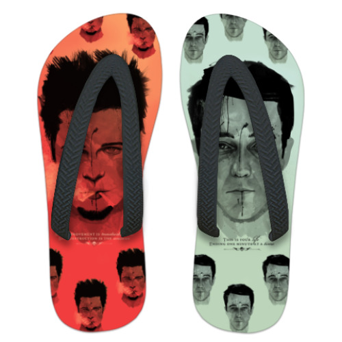 Шлепанцы (сланцы) с принтом БК