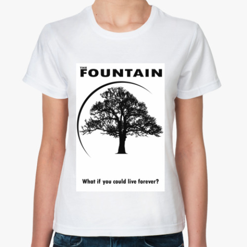 Классическая футболка с принтом The Fountain