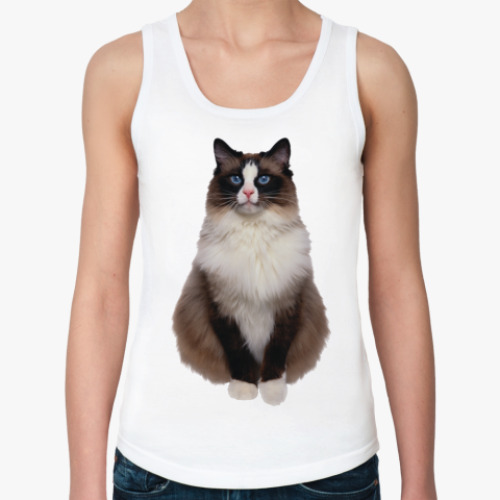 Женская майка с принтом Blue Eyed Cat