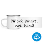 Кружка металлическая белая (круговая запечатка)