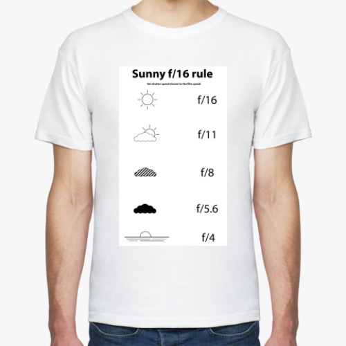 Футболка с принтом  Sunny f/16 rule