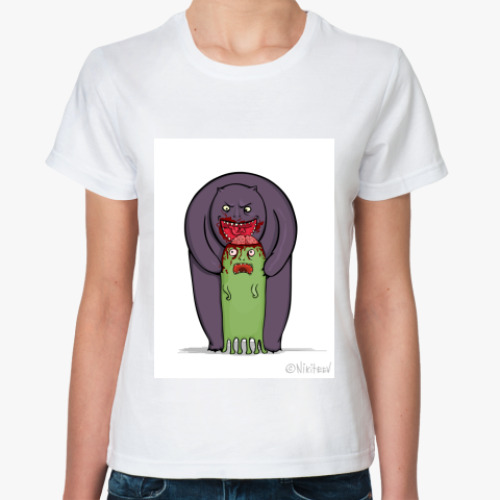 Классическая футболка с принтом трапеза