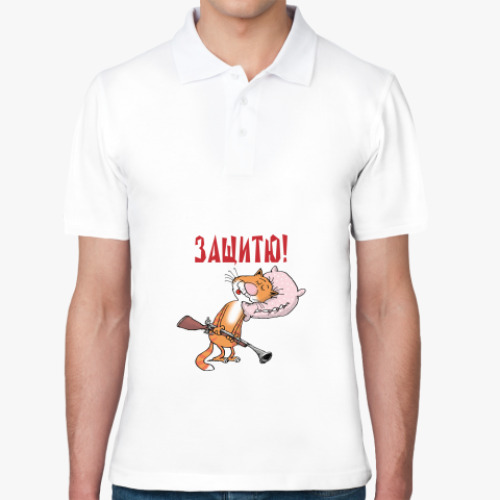 Рубашка поло с принтом Защитник