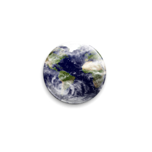 Значок 25мм с принтом  Земля