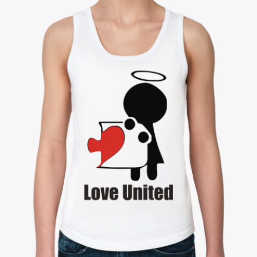 Женская майка с принтом Парные футболки Love United
