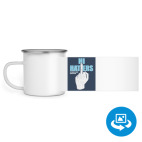 Кружка металлическая белая (круговая запечатка)