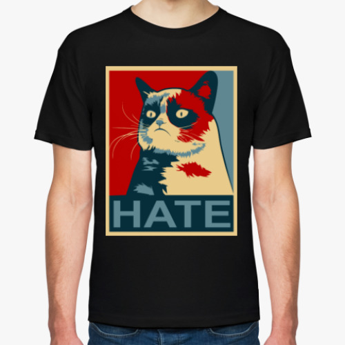 Футболка с принтом Hate