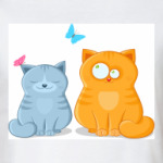 Котики с бабочками