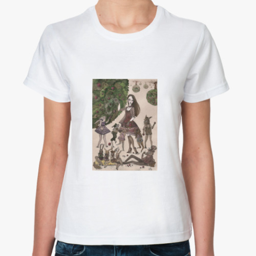 Классическая футболка с принтом Арт принт