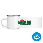 Кружка металлическая белая (круговая запечатка)