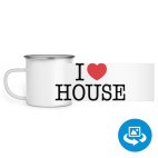 Кружка металлическая белая (круговая запечатка)