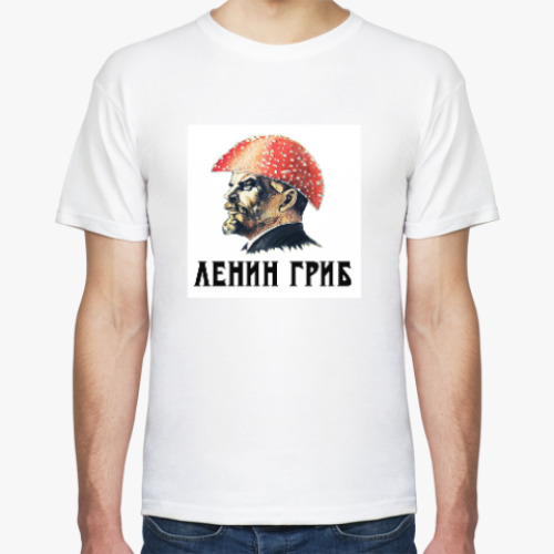 Футболка с принтом Ленин гриб