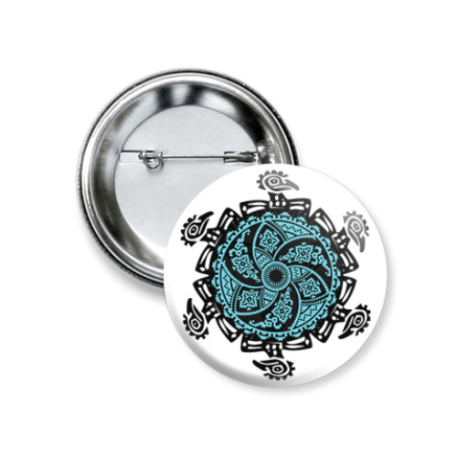 Значок 37мм с принтом Узор