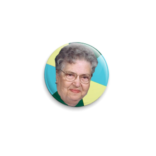 Значок 25мм с принтом  Типичная Бабушка