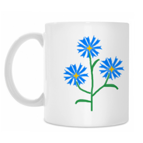 Кружка с принтом Васильки