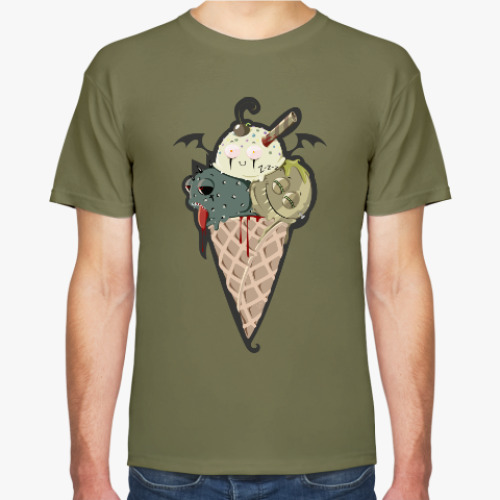 Футболка с принтом Рожок Морожок Halloween edition