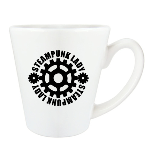 Чашка Латте с принтом 'Стимпанк леди'