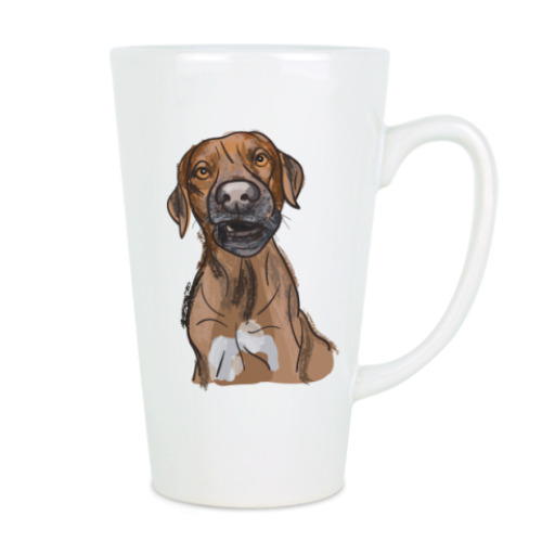 Чашка Латте с принтом Пёс