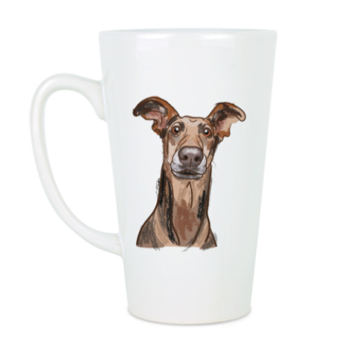 Чашка Латте с принтом Пёс