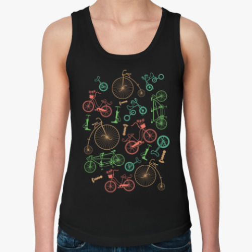 Женская майка с принтом Велосипеды