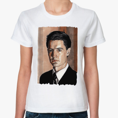 Классическая футболка с принтом Agent Cooper