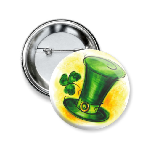 Значок 50мм с принтом  St.Patrick