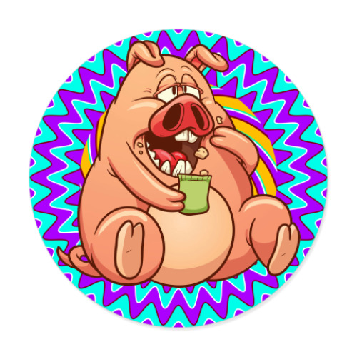 Виниловые наклейки с принтом Fat Pig