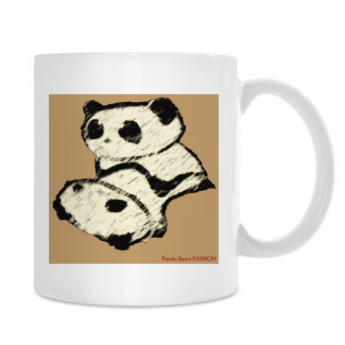 Кружка с принтом Sexy Pandas