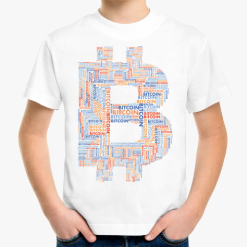 Детская футболка с принтом Bitcoin