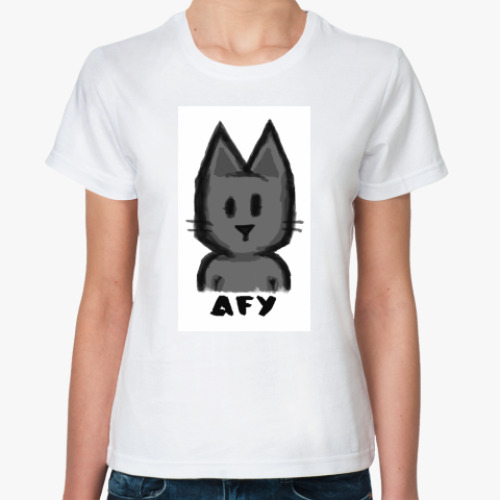 Классическая футболка с принтом =^__^=