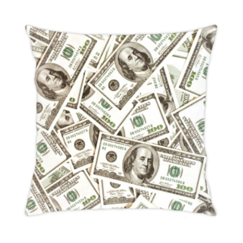 Подушка с принтом DOLLARS