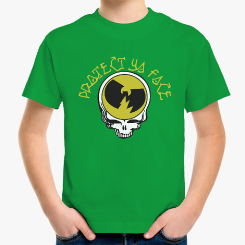 Детская футболка с принтом Protect Ya Face
