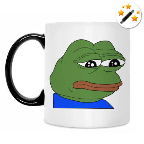 Кружка-хамелеон с принтом SAD FROG