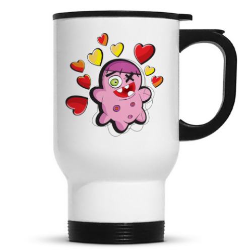 Кружка-термос с принтом Монстрик